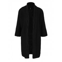 Cardigan negru cu maneci 3/4