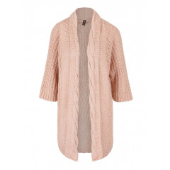 Cardigan roz cu maneci 3/4