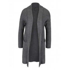 Cardigan gri cu buzunare