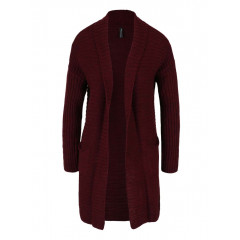 Cardigan visiniu fara inchidere