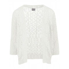 Cardigan alb cu maneci 3/4