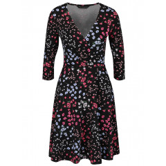 Rochie neagra cu imprimeu floral