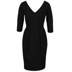 Rochie neagra cu maneci trei sferturi