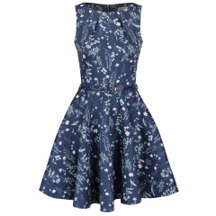 Rochie albastra cu model floral