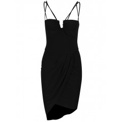 Rochie neagra cu bretele subtiri