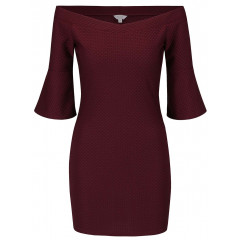 Rochie mini cu model discret si maneci evazate