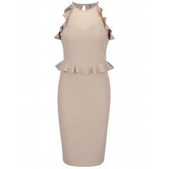 Rochie bodycon bej