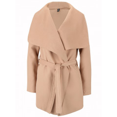 Pardesiu nude cu revere ample si cordon