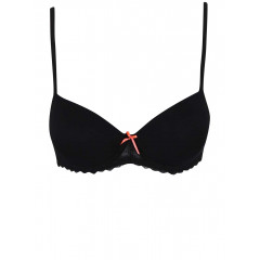 Sutien negru cu funda roz