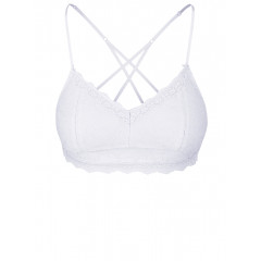 Bustiera alba cu detalii din dantela