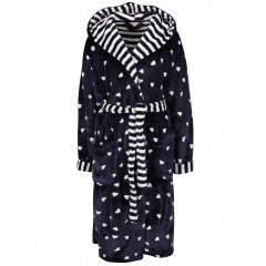 Halat de baie pufos cu gluga si cordon