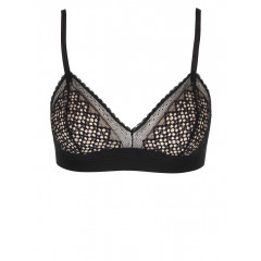 Sutien negru & crem DKNY din dantela