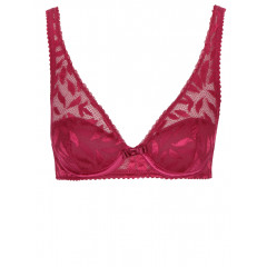 Sutien burgundy cu detalii din dantela