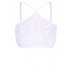 Bustiera alba din dantela