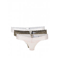 Set de 3 chiloti tanga din dantela