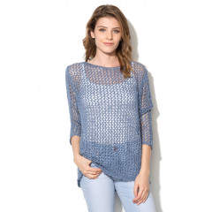 Pulover tricotat cu perforatii - United Colors Of Benetton