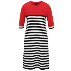 Rochie scurta cu imprimeu in dungi