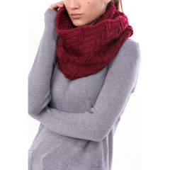 Fular dama tricotat rosu