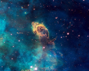 A aparut prin Big Bang insa este incarcat de divinitate. 