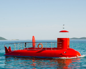 Red submarine