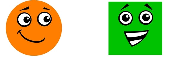 Ce forma geometrica urmeaza patratului verde?