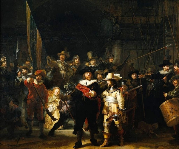 Celebra pictura semnata de Rembrandt van Rijn este intitulata...