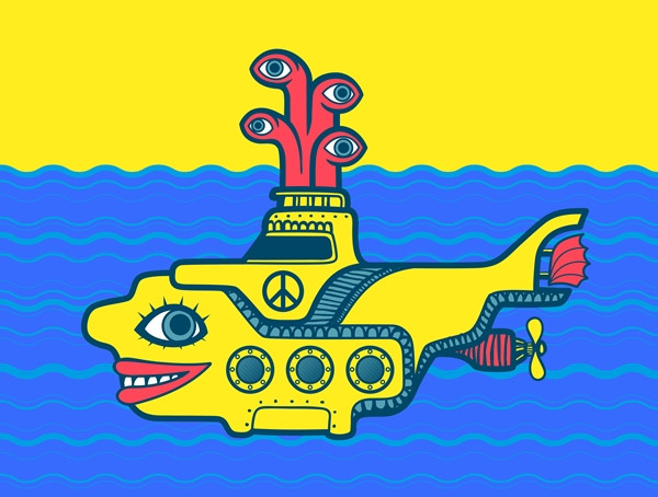 Yellow Submarine este o piesa celebra cantata initial de...
