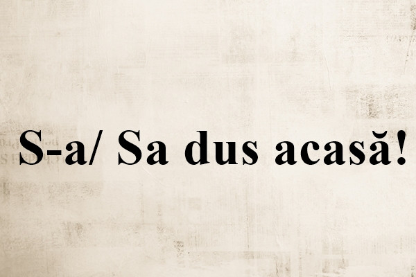 Cum se scrie corect: S-a sau Sa?