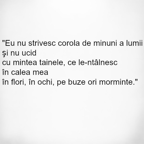 Cui apartin aceste versuri?