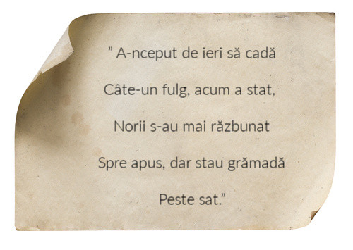 Din ce poezie sunt citate aceste versuri?