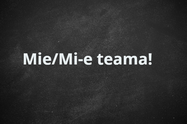Mie sau mi-e?