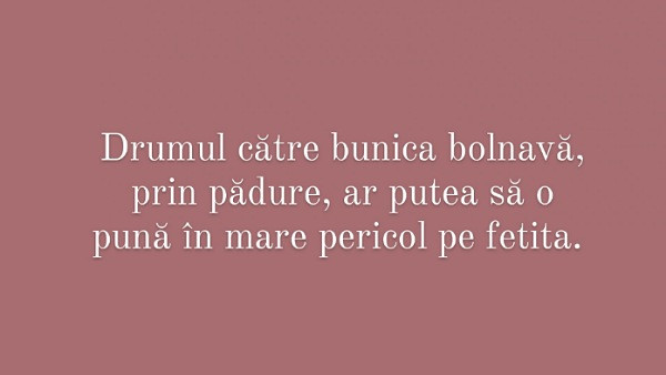 Alege titlul povestii despre care consideri ca e vorba!