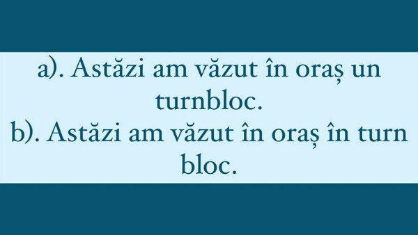 Care dintre aceste propozitii este scrisa corect?