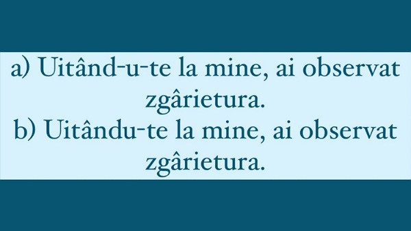 Care dintre aceste propozitii este scrisa corect?
