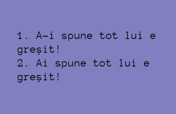 A-i sau ai?