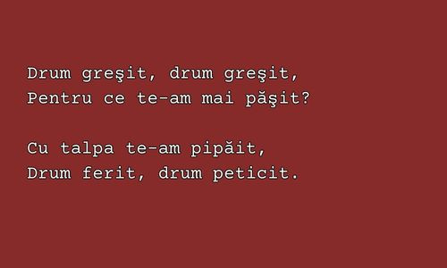 Ce poet a scris urmatoarele versuri?