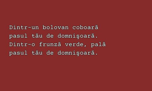 Ce poet a scris urmatoarele versuri?