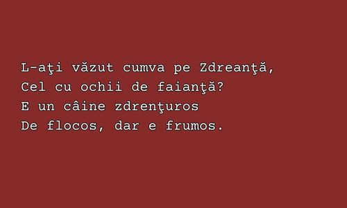 Ce poet a scris urmatoarele versuri?