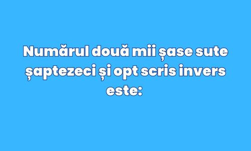 Raspunsul corect este: 