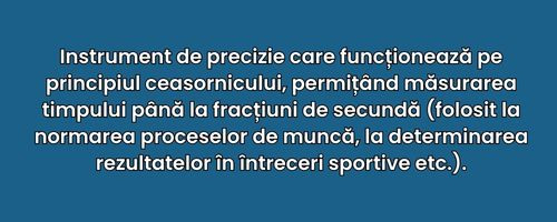Alege cuvantul corect confrom definitiei: 