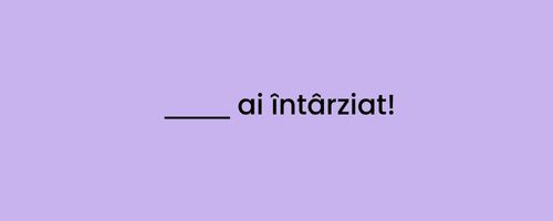 Ce varianta se potriveste aici?