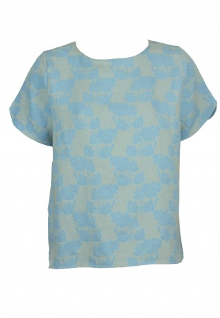 Tricou albastru dama cu imprimeu ZARA Margot Blue