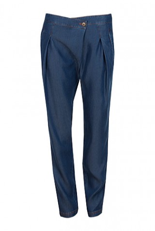 Pantaloni denim din bumbac model 2598