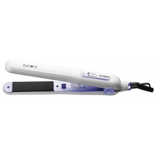 Placa de intins parul Hair Majesty HM 4019, Placi ceramice, Maner blocabil, (Alb)