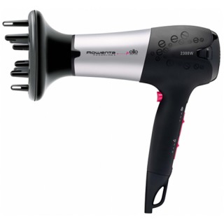 Uscator de par Rowenta Powerline CV5062F0, Putere 2300W, 3 trepte de temperatura, Difuzor pentru volum (Negru/Argintiu)