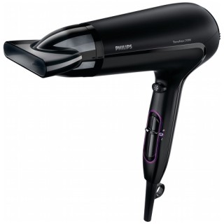 Uscator de par Philips ThermoProtect HP8230/00, Putere 2100W, 6 trepte de viteza si temperatura, Cablu 1.80 metri, Cool Shot, Negru