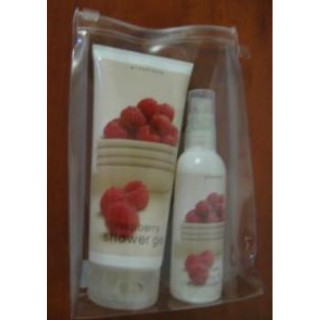 Greenland set mic zmeura (gel dus+lotiune corp+loofa) set greenland