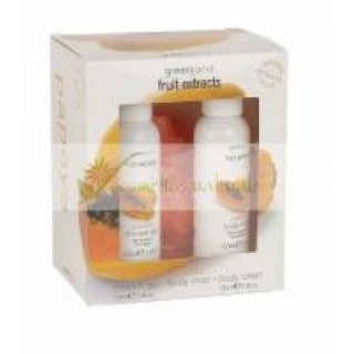 Greenland set mic papaya (gel dus+lotiune corp+loofa) set greenland