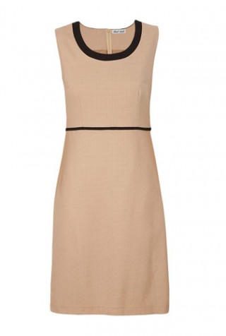 Rochie bej cu garnitura neagra model AFINA