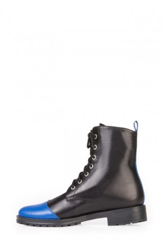 Ghete albastru cu negru din piele naturala model G4